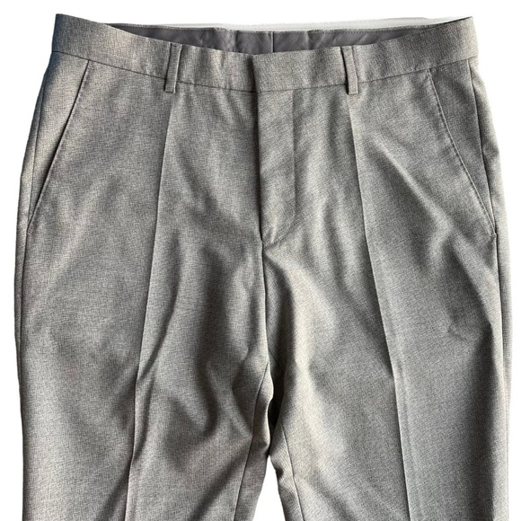 HUGO BOSS Virgin Wool Pant Trouser Taupe Gray Brown Size 30W 33L NWT Unhemmed - Picture 2 of 10